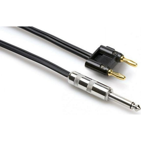 Hosa SKZ-605BN Speaker Cable Hosa 1/4" TS to Dual Banana 5 foot Black