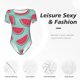 thumbnail image 4 of Balery Watermelon Body de cuello redondo de manga corta para mujer Tops de manga corta Tops básicos-Large, 4 of 7