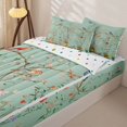 thumbnail image 3 of Erosebridal Bird Branch Zipper Queen Comforter Set with Fitted Sheet and 2 Pillowcases,Floral Tree Zipper Bedding Set For Girls,Polkadot Reversible,4pcs, 3 of 7