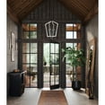 thumbnail image 3 of Galloway Collection Four-Light 30" Matte Black Modern Farmhouse Foyer Light with Distressed White Accents for, 3 of 9