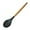 Long Grey, variant on Soup Ladle 1Pcs Round Silicone Wooden Handle Soup Spoon Korean Ramen Noodles Bouillon Cooking Long Ladle Japanese Kitchen Tablespoons Tableware(Long Black)