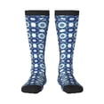 thumbnail image 2 of Lsque Vintage Blue Printed Crew Socks Men's Women's LightWeight Thin Casual Calf Socks ,Knee High Socks,Cotton Socks, 2 of 9