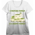 thumbnail image 4 of A Matcha Family Is A Happy Family Women's Vivid White Short Sleeve Crop Top-XXL, 4 of 6