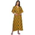 thumbnail image 1 of Moomaya Kimono Kaftan de Maternité en Coton pour Femmes Longue Robe Maxi Vêtements, 1 of 5