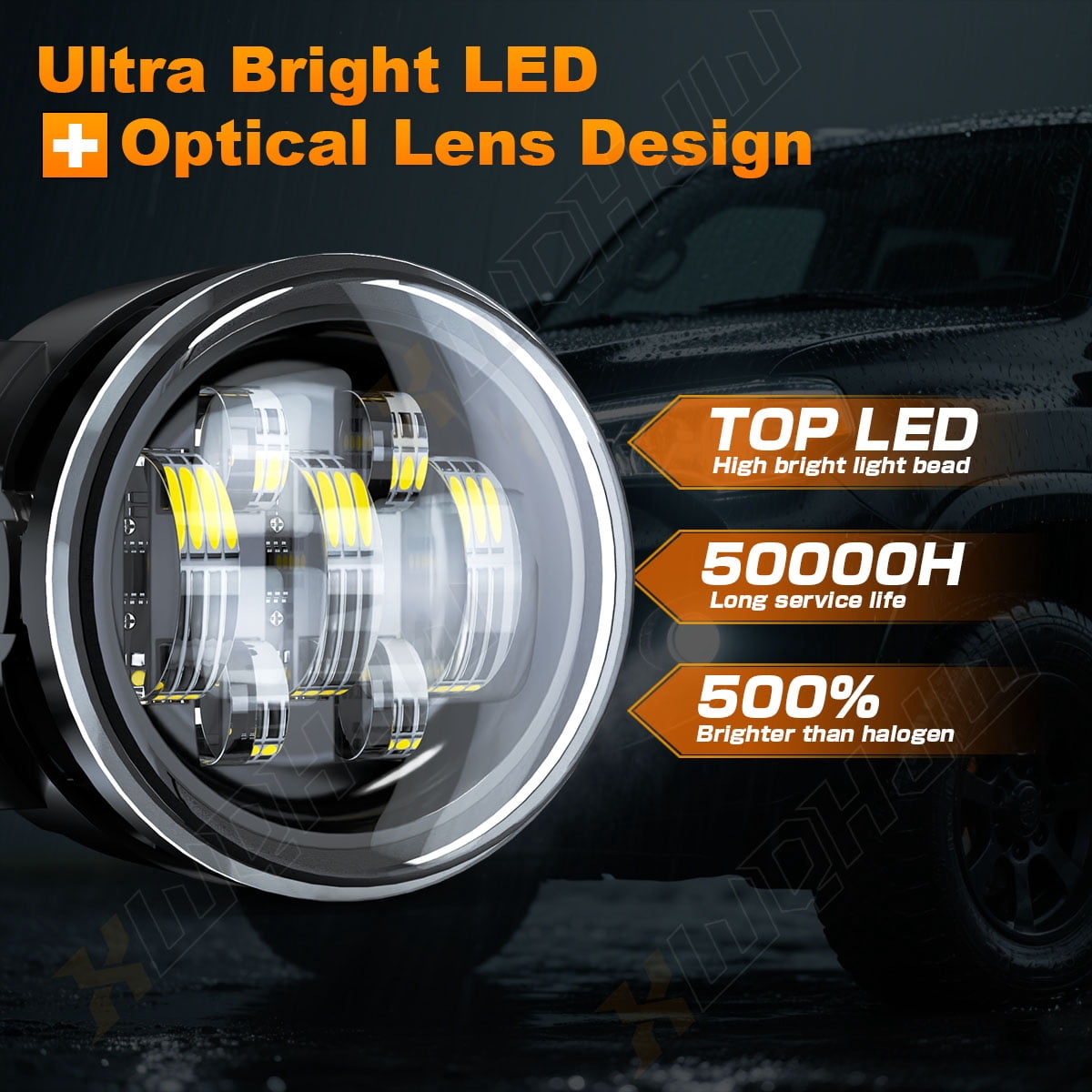 LED Bumper Clear Fog Light FOR Jeep Renegade 2015 2016 2017 2018 Driving Lamps