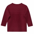 thumbnail image 2 of Cethrio Girls T Shirts, Solid Color Crew Neck Summer Casual 3/4 Sleeve Tops Wine Size 6, 2 of 4