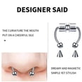 thumbnail image 3 of Zshan Magnetic Septum Ring Horseshoe Fake Septum Rings Clip Non Pierced Nose Hoop, 3 of 5