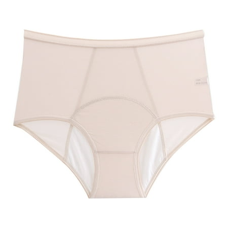 Pavied Period Underwear Seamless Underwear Bikini Bottoms For Women Menstruation Swim Shorts Bikini Bottoms Mid Waist For Lady Cotton Underwear Bikini Underwear Pink 6XL