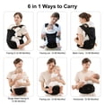 thumbnail image 2 of Portabebés Bebamour con asiento de cadera, malla transpirable, 0-36 meses, 2 of 9