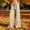 Khaki, variant on Women's Summer Cotton‑Linen Harem Pants Solid‑Color Drawstring Elastic Waist Loose Casual Long Trousers with Side Pockets Khaki XL(XL)