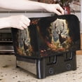 thumbnail image 6 of KLL Enchanted Deer In Cave Print 4 Slice Toaster Dust Covers Kitchen Small Appliance Cover with 2 Pockets,Can hold Jam Spreader Knife & Toaster Tongs (12.4 x 10.6 x 8.2), 6 of 6