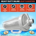 thumbnail image 2 of Swimables Heavy Duty Inline Pool Leaf Canister with Large Basket - Compatible with Hayward W530 Leaf Catcher - Durable Leaf Catcher for Pool Vacuum Systems - Ideal for Inground Swimming Pools, 2 of 9