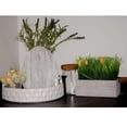 thumbnail image 2 of 12" Farmhouse White Wwash Wooden Large Egg, 2 of 5