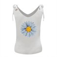 thumbnail image 3 of Pompotops 2021 Mode Tendance Camisole V-Cou Cors Marguerite Imprimé Femmes Top de Mode, 3 of 6