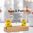 thumbnail image 4 of Grandparents Gifts, Thank You Gift for Grandma and Grandpa, Appreciation Gifts for Grandparents, Nana and Papa Clear Acrylic Desk Sign for Home, 4x4 Inch, 4 of 4
