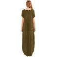 thumbnail image 1 of Women's V Neck Side Pockets Split Hem Beach Long Maxi Dress, 1 of 6