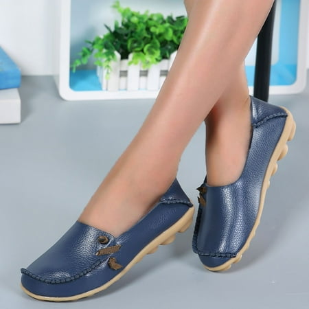 Daznico Womens Loafers Comfort Flats Shoes Womens Breathable Lace Up Shoes Flats Casual Shoes Size 7