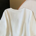 thumbnail image 6 of ZUKMRJPC Ladies Fashion Tunic Tops Workout 3/4 Sleeve Summer Solid Color Shirts Linen Chinese Frog V Neck Loose Fit Clothes, 6 of 8