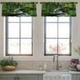thumbnail image 3 of LALILO Kitchen Curtain Valance Rocks Forest Waterfall Water Rod Pocket Window Curtain 52"x 18" Set of 2, 3 of 5