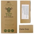 thumbnail image 3 of Gaia Guy Natural Bristle Bamboo Toothbrush With Boar Bristles - Totally Biodegradable And Compostable - No Nylon Toothbrushes - Zero Waste 12-Pack, 3 of 8