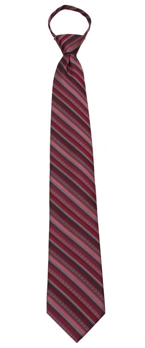 Mens Pre Made Striped Fashion Designer Zipper Necktie Stripes - Walmart.com