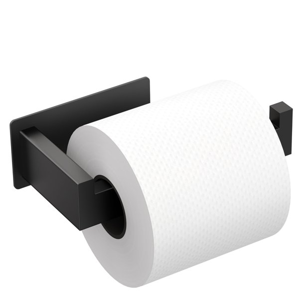 Portarrollos de papel higiénico Auxmir Matte Black SUS304 de acero inoxidable