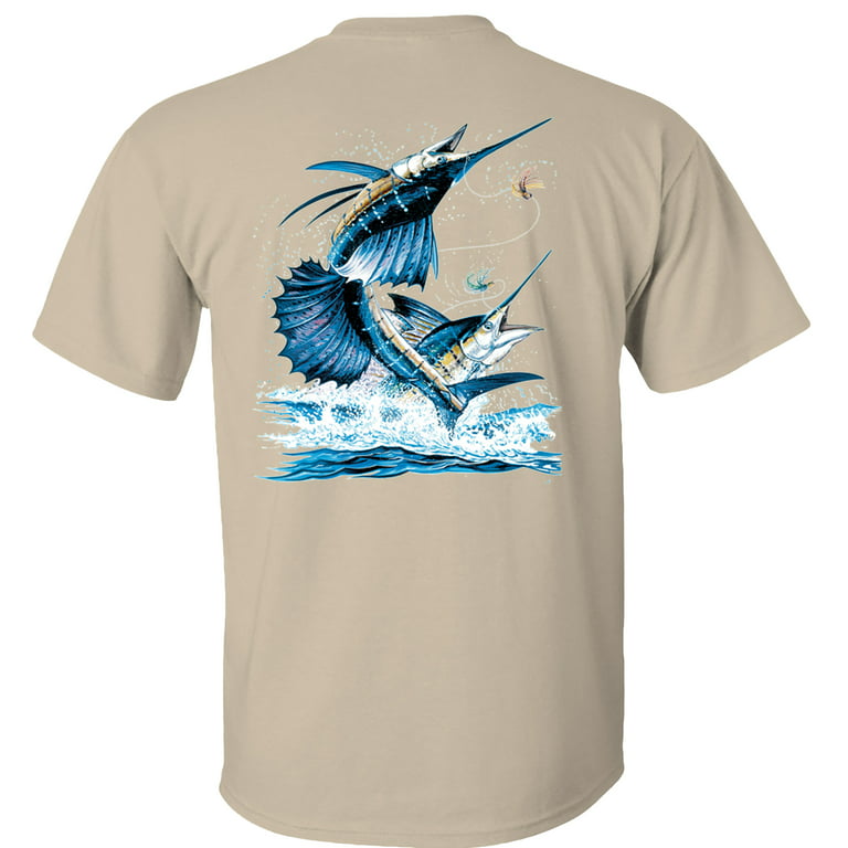 Fair Game Sailfish Fishing T-Shirt, Swordfish Saltwater Fish, Fishing  Graphic Tee-Sand-XL