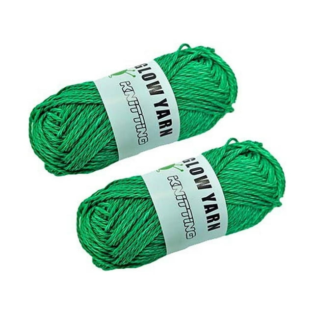 Glow In The Dark Yarn 4-Pack 55-Yard Rolls Per Pack 100% Polyester Luminous Craft Yarn For DIY Hand-Woven Projects