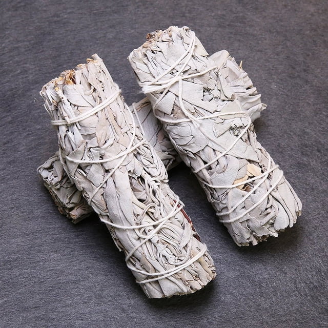 Paquete de salvia blanca: las varillas de salvia para manchas se utilizan para meditaciones curativas con incienso de limpieza del hogar y rituales con varillas de salvia para manchas de California.