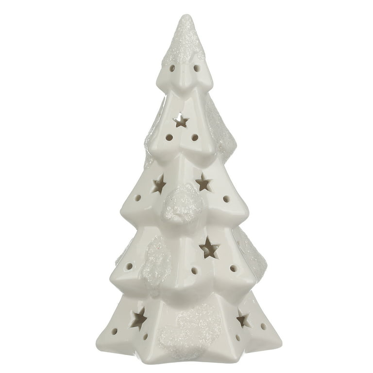 Large 20 1/2 Tall White Vintage Ceramic Christmas Tree