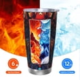 thumbnail image 6 of Fotbe Mystic Wolf Dreamcatcher Pattern 20 oz Tumbler Stainless Steel Vacuum Insulated Coffee Ice Cup Double Wall Travel Flask Leak-proof Coffee Cup-Straw Three-piece Set, 6 of 8