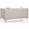 thumbnail image 6 of Home Square 2-Piece Set with Velvet Sofa Chaise and Loveseat in Ivory, 6 of 15
