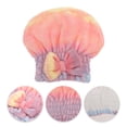 thumbnail image 3 of Unique Bargains 1 Pc Water-absorbent Bow Gradient Hair Towel for Bathroom Pink Coral Fleece, 3 of 5
