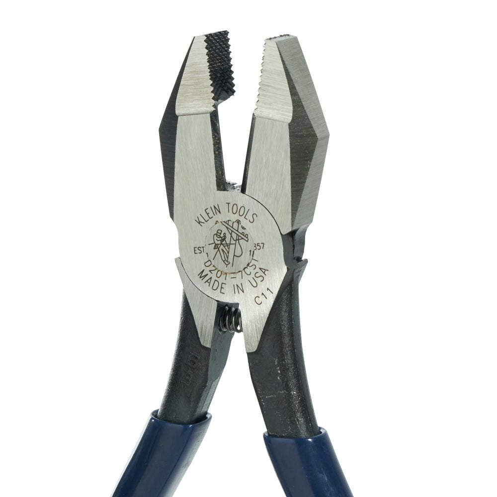 Klein Tools 9-1/4", Iron Workers Linemans Pliers, Drop Forged Steel, D201-7CST