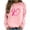 #2 Pink, variant on Luxalzxs Breast Cancer Sweatshirts Women Pink Ribbon Cancer Fight Awareness Shirt Long Sleeve Crewneck Sweatshirt Pullover Tops