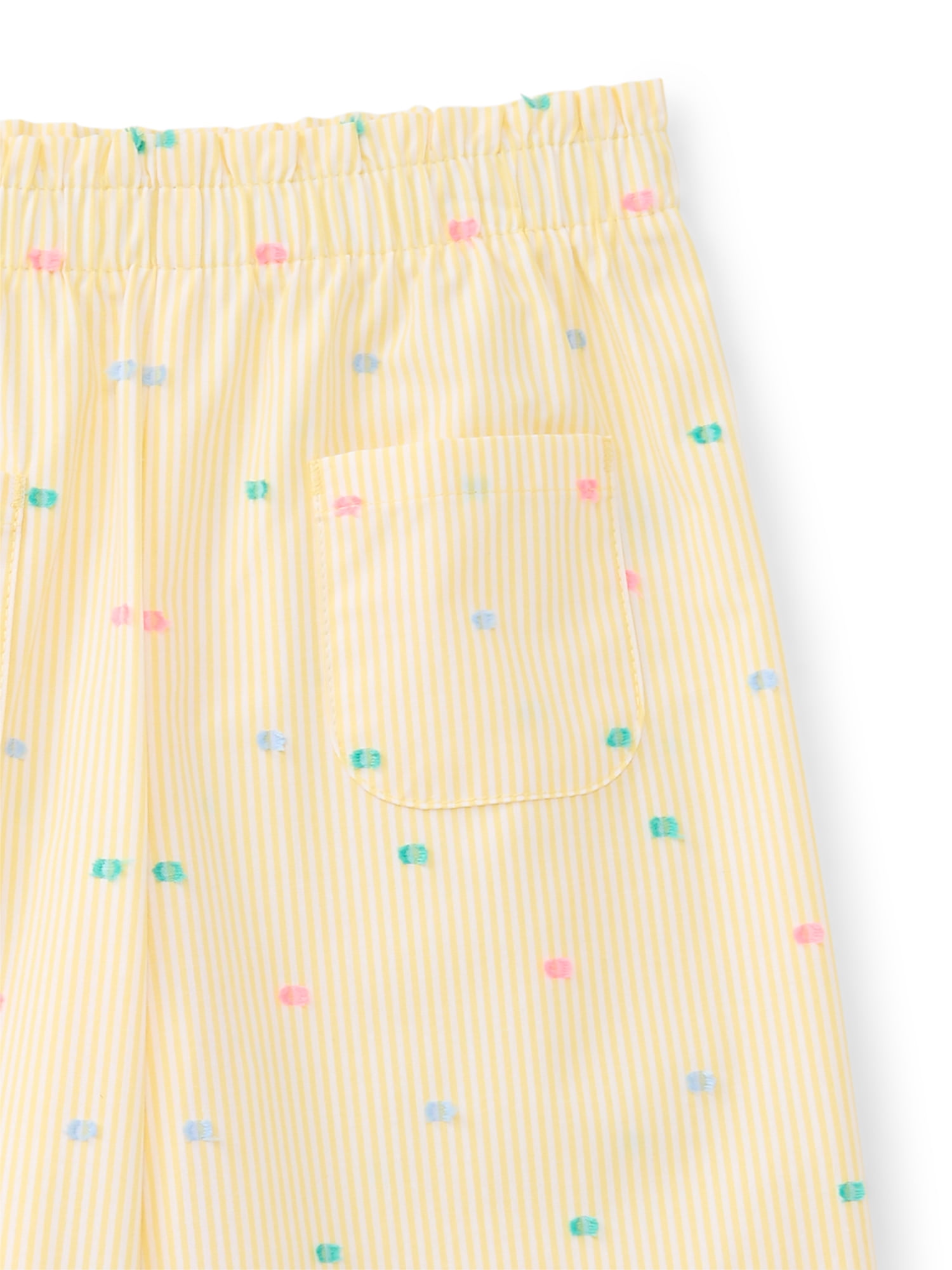Wonder Nation Toddler Girls' Striped Top and Wide Leg Pants Set, 2-Piece, Sizes 12M-5T