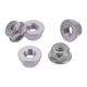 thumbnail image 1 of Ofertas únicas 5 Pcs Tuercas de brida M6 de aleación de aluminio, anillo de goma plástica, tuercas de brida hexagonales planas de bloqueo antideslizantes tono titanio gris anillo de goma 6mm/0.24", 1 of 1