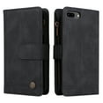 thumbnail image 2 of iPhone 7 Plus Case, iPhone 8 Plus Cover, Wallet Card Slot Crossbody/Shoulder Strap + Wristlet Strap Magnetic Flip Premium PU Leather Zipper Pocket With Kickstand For iPhone 7 Plus / 8 Plus,
Black, 2 of 18