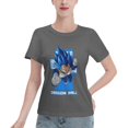 thumbnail image 1 of Women's Basic Short Sleeve T-Shirt Super Saiyan, 1 of 6