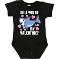 thumbnail image 3 of Inktastic Will You Be My Valentine with Cute Shark and Hearts Boys or Girls Baby Bodysuit, 3 of 5
