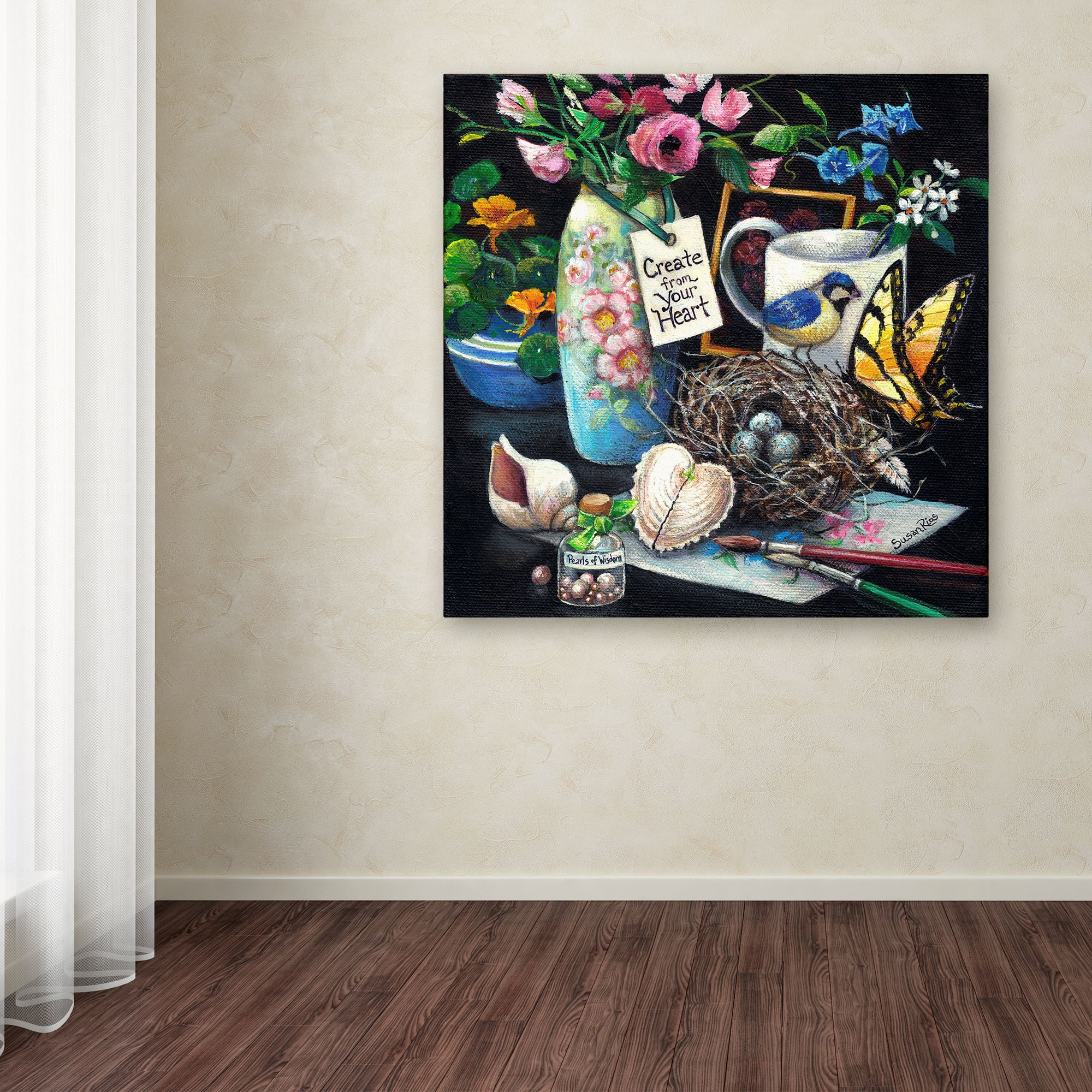 Trademark Fine Art 'Create from your Heart' Canvas Art by Susan Rios