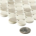 thumbnail image 4 of Pixie Nia Gray 3/4-in Penny Round Fabric Look Matte Glass Mosaic Wall and Floor Tile, 4 of 6