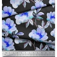 thumbnail image 3 of Soimoi Cotton Duck Fabric Flower & Leaves Watercolor Fabric Prints by Yard 42 Inch Wide, 3 of 3