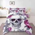 thumbnail image 1 of Erosebridal Halloween Skull Bedding Twin Comforter Set,Gothic Flower Down Comforter,Floral Decor,Reversible,Lightweight,2-Piece, 1 of 7