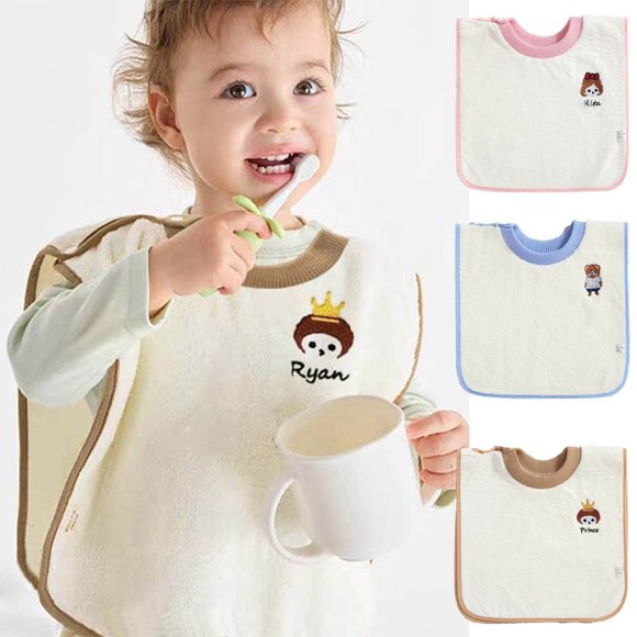 Xihbxyly Babero de Microfibra Suave para Bebé, Cierres Ajustables, Secado Rápido, Reutilizable, Apto para Alimentar, Cepillar y Evitar La Baba. Unisex, 1 Unidad, a Partir de 3 Meses.