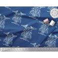 thumbnail image 2 of Soimoi Crepe Silk Fabric Leaves & Lotus Block Fabric Prints by Yard 42 Inch Wide, 2 of 3