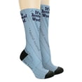 thumbnail image 2 of ThisWear Accounting Socks It's Accrual World 1-Pair Novelty Crew Socks, 2 of 5