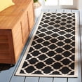 thumbnail image 2 of Safavieh Courtyard Amber Geometric Indoor/Outdoor Runner Rug, Black/Beige, 2'3" x 12', 2 of 12