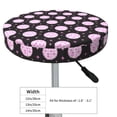 thumbnail image 4 of Balery Pink Groovy Disco Ball Fundas de asiento para taburete de bar redondo de tela de terciopelo ajustables que protegen de arañazos y manchas para sillas de 14 a 17 pulgadas.-13 inch, 4 of 7