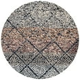 thumbnail image 5 of SAFAVIEH Trace Maximillian Geometric Diamonds Wool Area Rug, Navy/Ivory, 6' x 6' Round, 5 of 10